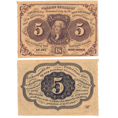 (1862-1863) 1st Issue 5¢ Fractional Fr. 1230 - Crisp Uncirculated