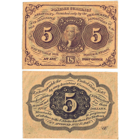 (1862-1863) 1st Issue 5¢ Fractional Fr. 1230 - Crisp Uncirculated