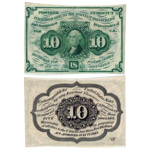 (1862-1863) 1st Issue 10¢ Fractional Fr. 1242 - Crisp Uncirculated