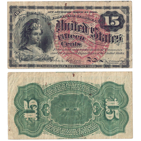 (1869-1875) 4th Issue 15¢ Fractional Fr. 1267 - Very Fine
