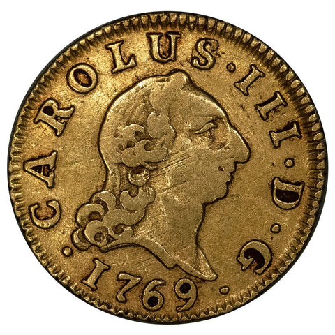 1769-PJ Spain Gold Half Escudo KM. 389.1 - Fine