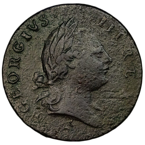 1773 Virginia Halfpenny - Fine+ Details