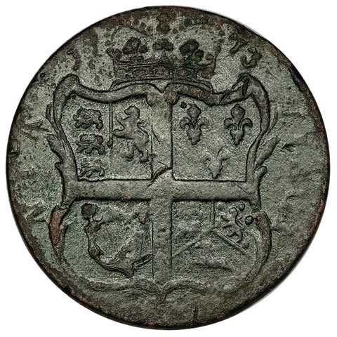 1773 Virginia Halfpenny - Fine Details (Dug)