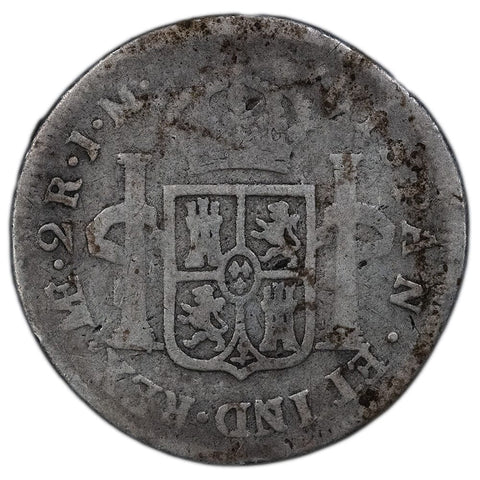 Scarce 1774-LIMAEJM Peru Charles III 2 Reales KM.76 - Good
