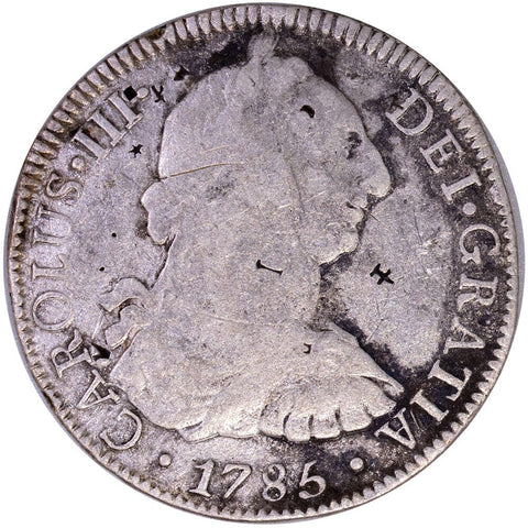 1785-FM Mexico Silver 8 Reales KM# 106.2a - Very Good (Chopmarks)