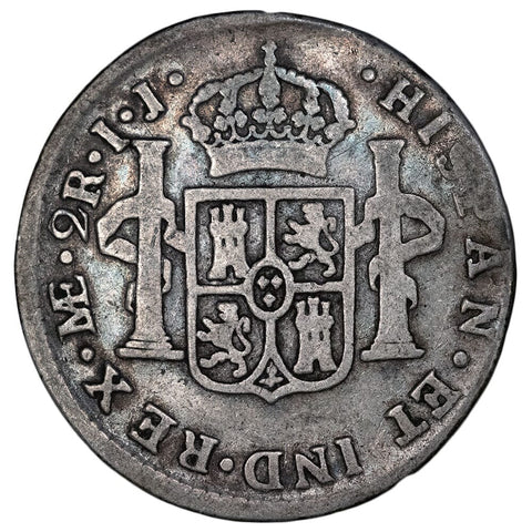 1793-LIMAIJ Peru Charles IIII 2 Reales KM.95 - Good