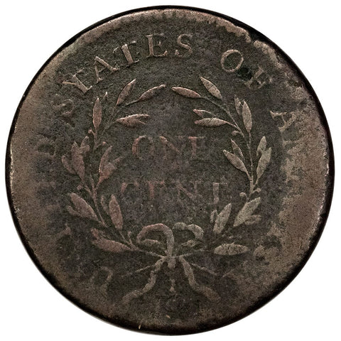 1795 Plain Edge Liberty Cap Large Cent - Fine Details (Heavy Corrosion)