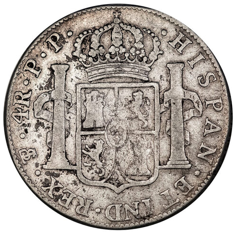 1797-PTSPP Bolivia, Potosi Mint Silver 4 Reales KM. 72 - Very Good+