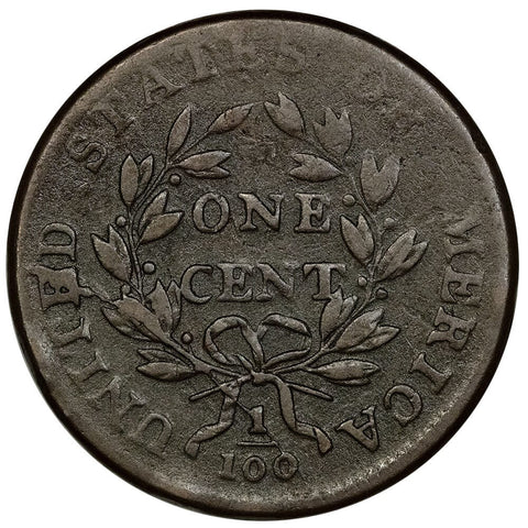 1798 2nd Hair Style Draped Bust Large Cent S-166 - Fine Details