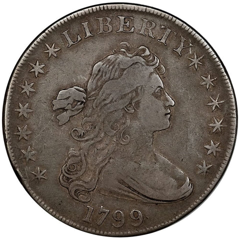 1799 Draped Bust Dollar B-10, BB-163 (Rarity 1) - Attractive Very Fine