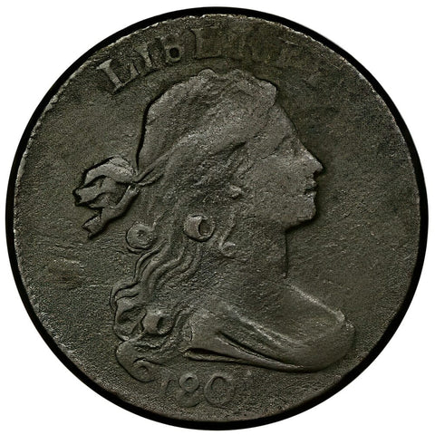 1801 100/000 Draped Bust Large Cent - Very Fine Details