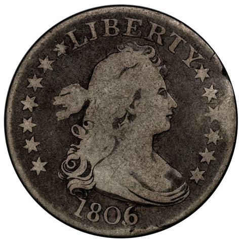 1806/5 Draped Bust Quarter - Net AG/Good