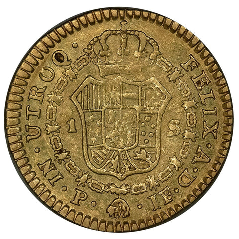 1806-JF Columbia Gold Escudo KM. 56.2 - Very Fine