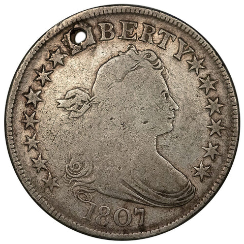 1807 Draped Bust Half Dollar - Very Good Details (Holed)