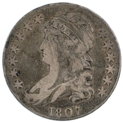 1807 Capped Bust Half Dollar, Lg Stars - Very Good