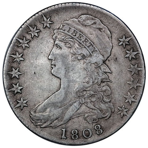 1808 Capped Bust Half Dollar - Overton 107 (R3) - Very Fine