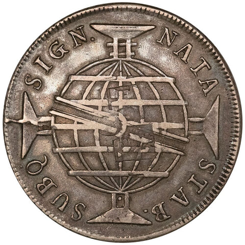 1810-B Brazil Silver 960 Reis - Very Fine