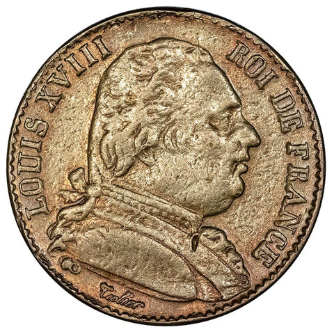 1815-A French Louis XVIII 20 Francs Gold Coins KM. 706.1 - Very Fine