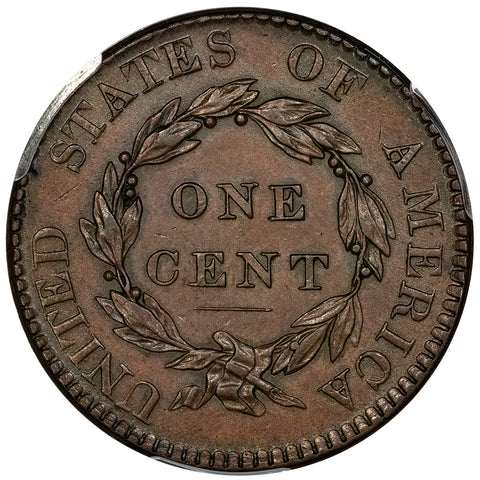 1820 Coronet Head Large Cent - PCGS AU 55 - Large Date