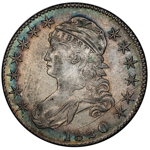 1820 Curl Base 2 Capped Bust Half Dollar - Overton 103a [R2] - Extremely Fine
