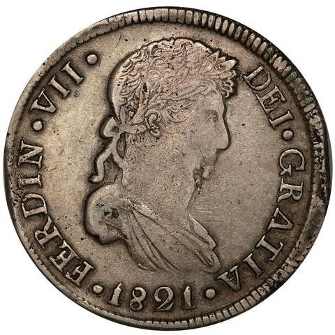 1821-D Durango War of Independence 8 Reales - KM.111.2 - Very Fine Details