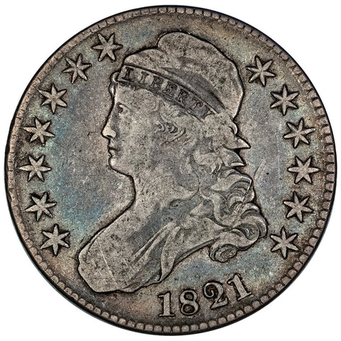 1821 Capped Bust Half Dollar ~ Overton 101a [R1] - Fine+ Details