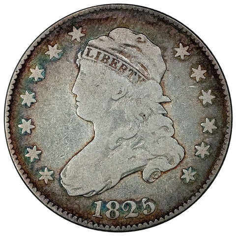 1825/4/2 Capped Bust Quarter - Very Good