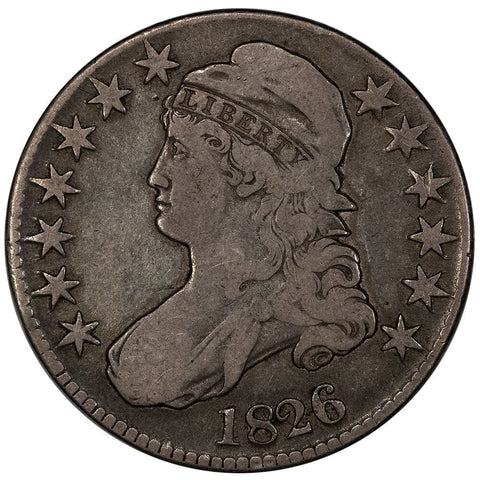 1826 Capped Bust Half Dollar - Fine+ Details