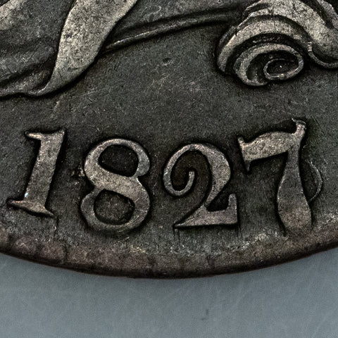 1827/6 Capped Bust Half Dollar ~ Overton 102 [R1] - Choice Very Fine+