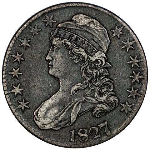 1827/6 Capped Bust Half Dollar ~ Overton 102 [R1] - Choice Very Fine+
