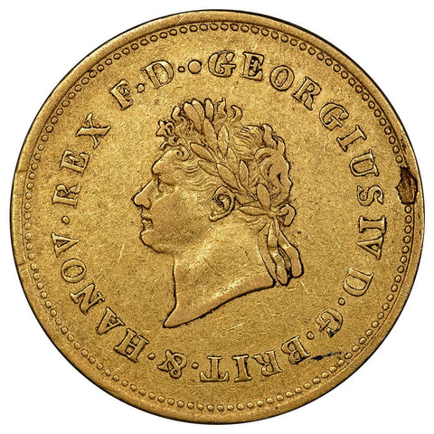 1827-B German States, Hannover Gold 10 Thaler KM. 133 - Extremely Fine