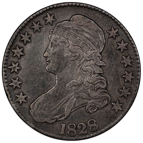 1828 Sq/Lg 8s Capped Bust Half Dollar - Overton 109 (R3) - Very Fine