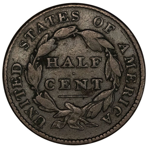 1828 13 Stars Classic Head Half Cent - Very Fine