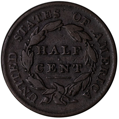 1828 12 Stars Classic Head Half Cent - Choice Fine