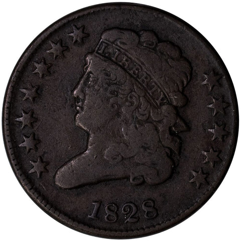 1828 12 Stars Classic Head Half Cent - Choice Fine