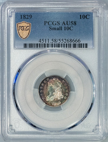 1829 Capped Bust Dime - PCGS AU 58 - Pretty, Choice About Uncirculated