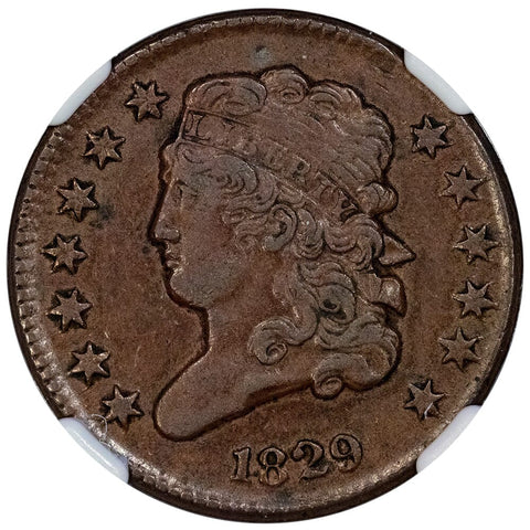 1829 Classic Head Half Cent - Cohen 1 - NGC XF 45 - Choice Extremely Fine