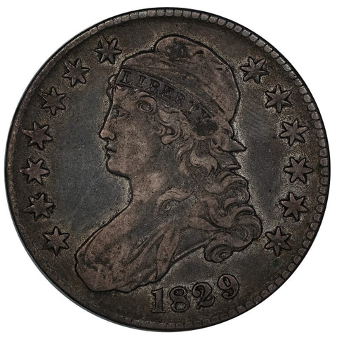 1829 Capped Bust Half Dollar ~ Overton 117 [R2] - Very Fine