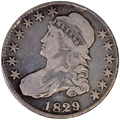 1829/7 Capped Bust Half Dollar O. 102 - Very Good Details