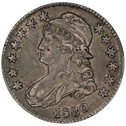 1830 Small 0 Capped Bust Half Dollar - PCGS XF 45 - Choice Extremely Fine