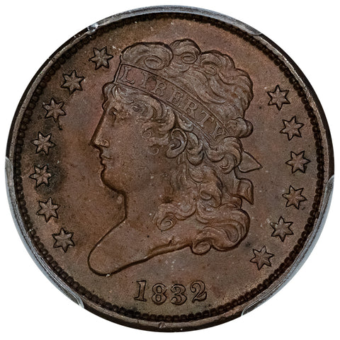 1832 Classic Head Half Cent - PCGS AU 53 - About Uncirculated