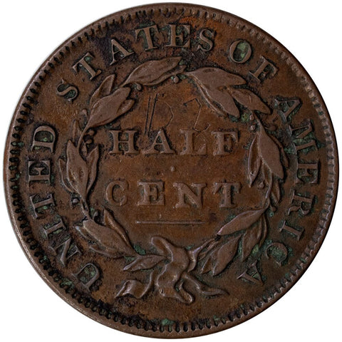1832 Classic Head Half Cent - Very Fine Details (Graffiti)