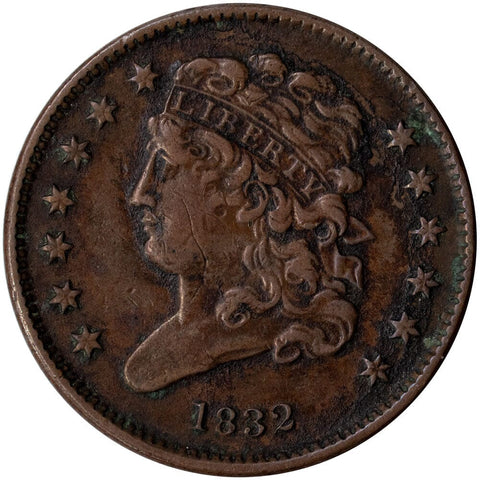 1832 Classic Head Half Cent - Very Fine Details (Graffiti)
