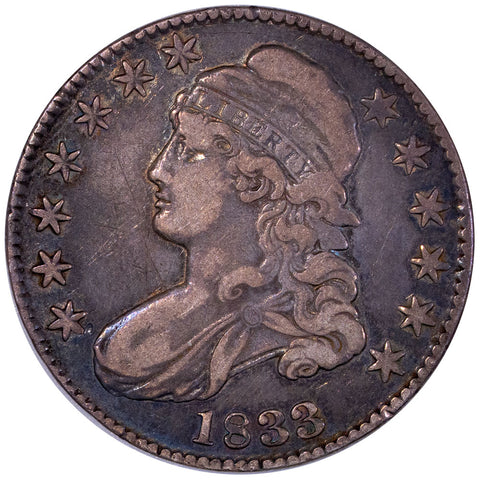 1833 Capped Bust Half Dollar - Very Fine Details (Reverse Graffiti)
