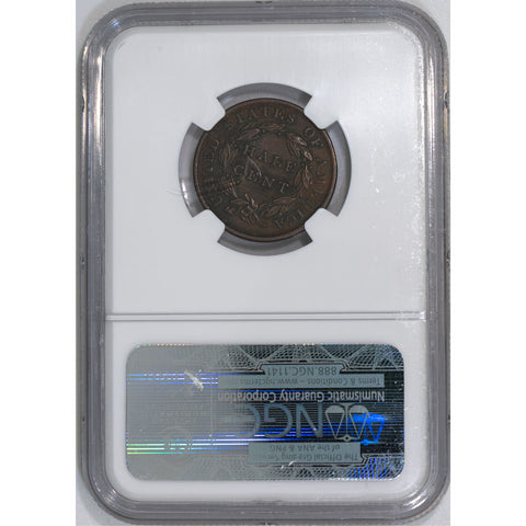 1835 Classic Head Half Cent - NGC XF 45 BN - Choice Extremely Fine