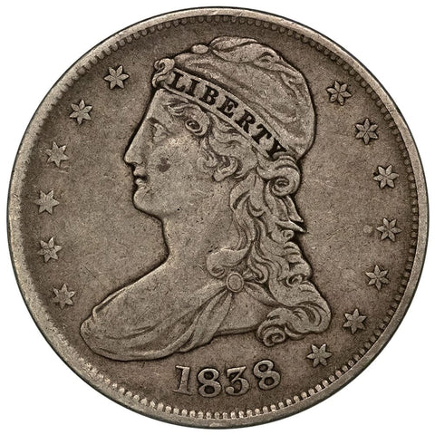 1838 Capped Bust Half Dollar - Very Fine+ Details