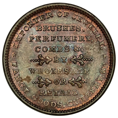 (1835) Willard Fancy Goods Boston, MA HT-171 Hard Times Token - Uncirculated