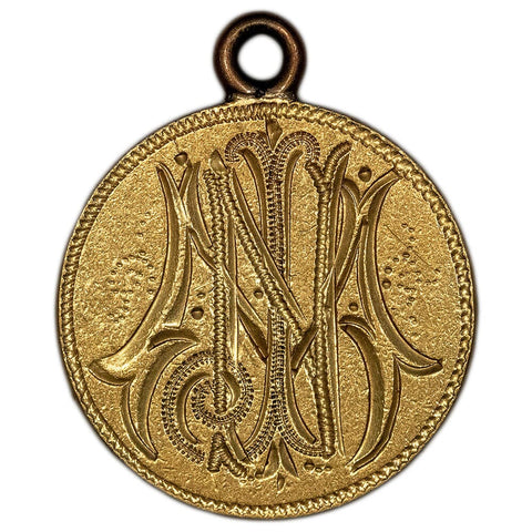 1843 $2.5 Liberty Ornate Monogram Love Token - Extremely Fine