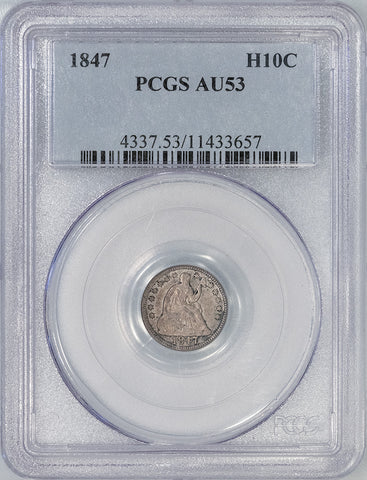 1847 Seated Liberty Half Dime - PCGS AU 53 - About Uncirculated