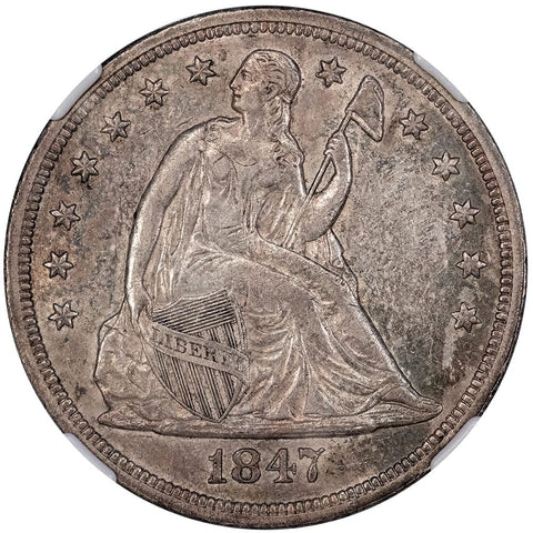 1843 Seated Liberty Dollar - NGC AU 53 - About Uncirculated